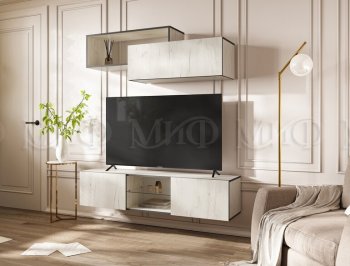 Стенка Норд-1 дуб крафт белый (Миф) в Советском - sovetskij.mebel-e96.ru
