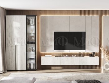 Стенка Норд крафт белый (Миф) в Советском - sovetskij.mebel-e96.ru