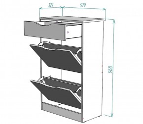 Обувница W22 (ДМ) в Советском - sovetskij.mebel-e96.ru