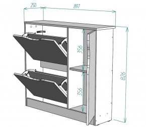 Обувница W32 (ДМ) в Советском - sovetskij.mebel-e96.ru