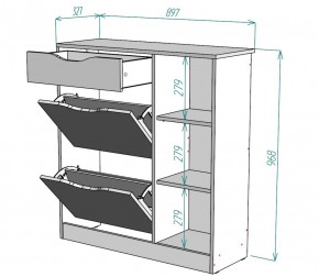 Обувница W34 (ДМ) в Советском - sovetskij.mebel-e96.ru