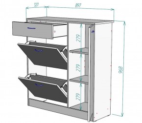 Обувница W35 (ДМ) в Советском - sovetskij.mebel-e96.ru