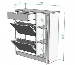 Обувница W36 (ДМ) в Советском - sovetskij.mebel-e96.ru