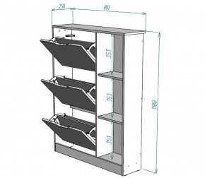 Обувница W38 (Белый) в Советском - sovetskij.mebel-e96.ru