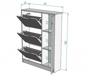 Обувница W40 (ДСС) в Советском - sovetskij.mebel-e96.ru