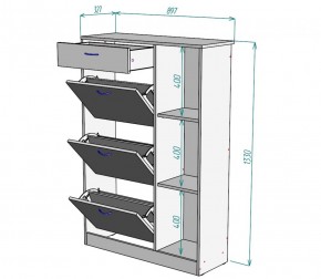 Обувница W41 (ЯАС) в Советском - sovetskij.mebel-e96.ru