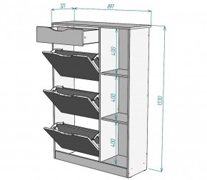 Обувница W42 (ДСС) в Советском - sovetskij.mebel-e96.ru