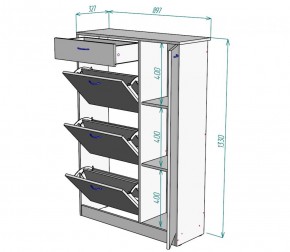 Обувница W43 (ДСС) в Советском - sovetskij.mebel-e96.ru