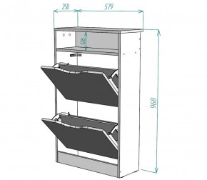 Обувница W6 (ДСС) в Советском - sovetskij.mebel-e96.ru