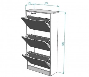 Обувница W8 (ДМ) в Советском - sovetskij.mebel-e96.ru