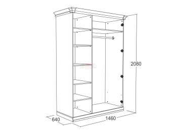 Шкаф 1500 мм Ольга-18 в Советском - sovetskij.mebel-e96.ru