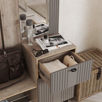 Прихожая Олива муссон софт, модульная (БТС) в Советском - sovetskij.mebel-e96.ru