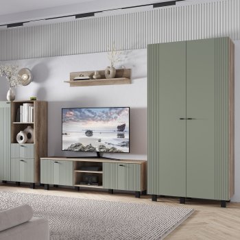 Тумба под ТВ Олива ТБ-09 эвкалипт софт (БТС) в Советском - sovetskij.mebel-e96.ru