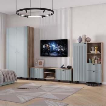 Стенка Олива комп.3 шарли бриз (БТС) в Советском - sovetskij.mebel-e96.ru