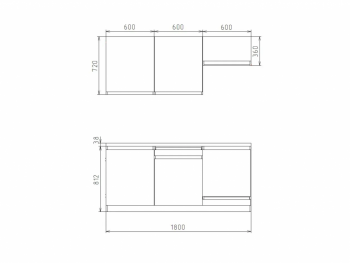 Кухонный гарнитур 1800 мм Ольвия-8 (Росток) в Советском - sovetskij.mebel-e96.ru
