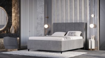 Кровать с ПМ Оливия Серый (Лин) в Советском - sovetskij.mebel-e96.ru