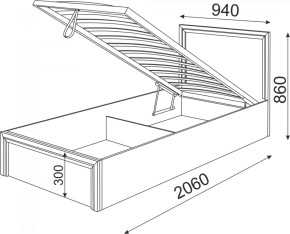 Кровать с ПМ Остин Модуль 22 (Риннер) в Советском - sovetskij.mebel-e96.ru