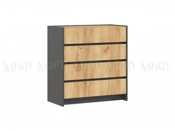Комод 4ящ. Остин крафт/графит (Миф) в Советском - sovetskij.mebel-e96.ru