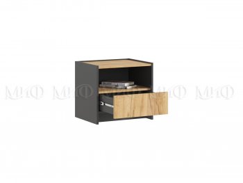 Тумба прикроватная Остин крафт/графит, 2 шт (Миф) в Советском - sovetskij.mebel-e96.ru