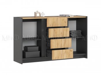 Комод 2дв.4ящ. Остин крафт/графит (Миф) в Советском - sovetskij.mebel-e96.ru