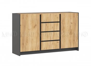 Комод 2дв.4ящ. Остин крафт/графит (Миф) в Советском - sovetskij.mebel-e96.ru