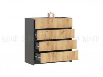Комод 4ящ. Остин крафт/графит (Миф) в Советском - sovetskij.mebel-e96.ru