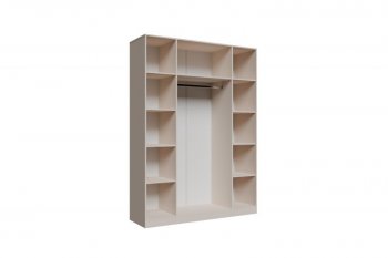 Шкаф 1600 мм Пальма с антресолью, Сатин (ДСВ) в Советском - sovetskij.mebel-e96.ru