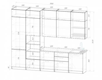 Кухонный гарнитур Парма 3000 мм (Герда) в Советском - sovetskij.mebel-e96.ru