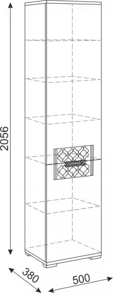 Пенал Тиффани М12 (Риннер) в Советском - sovetskij.mebel-e96.ru