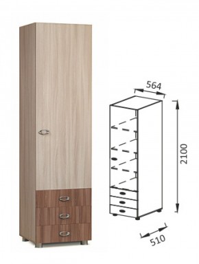 ПМ-12 шкаф для детских вещей Юниор-6 в Советском - sovetskij.mebel-e96.ru