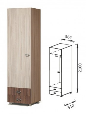 ПМ-13 шкаф для платья Юниор-6 в Советском - sovetskij.mebel-e96.ru