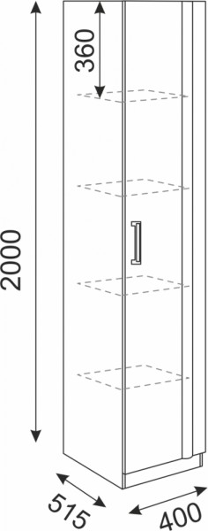 Пенал Волкер М3 (Риннер) в Советском - sovetskij.mebel-e96.ru