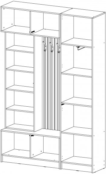 Прихожая Бавария графит (Лин) в Советском - sovetskij.mebel-e96.ru