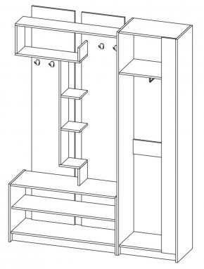 Прихожая Марица модульная (ЯШ темный/ светлый) (ВНК) в Советском - sovetskij.mebel-e96.ru