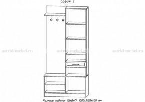 Прихожая София 1 (АстридМ) в Советском - sovetskij.mebel-e96.ru