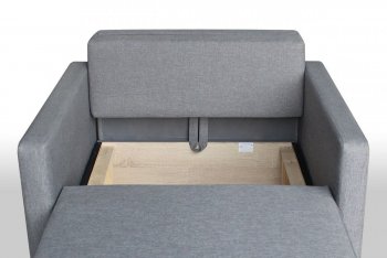 Кресло-кровать Реал 80 с подлокотниками (Графит) в Советском - sovetskij.mebel-e96.ru
