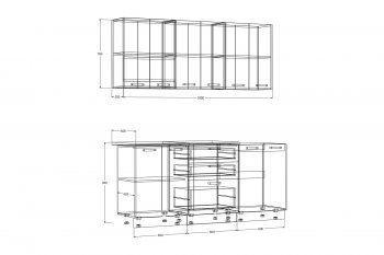 Кухонный гарнитур Рио 1800 мм (Зарон) в Советском - sovetskij.mebel-e96.ru