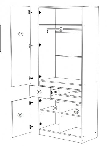 Прихожая Роджина модульная (Миф) в Советском - sovetskij.mebel-e96.ru