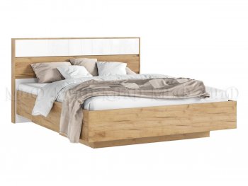 Кровать парящая Роджина с подсветкой, крафт/белый (Миф) в Советском - sovetskij.mebel-e96.ru