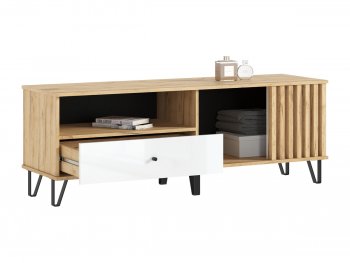 Тумба ТВ (1500) Роджина крафт/белый (Миф) в Советском - sovetskij.mebel-e96.ru