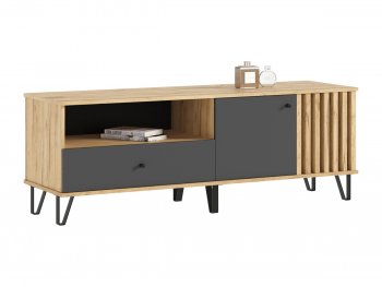 Тумба ТВ (1500) Роджина крафт/графит (Миф) в Советском - sovetskij.mebel-e96.ru