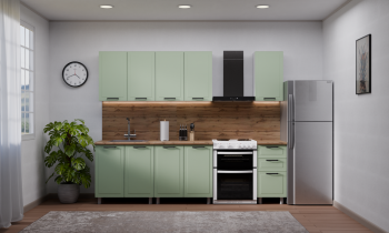 Кухонный гарнитур Ромашка 1600 мм Фисташка (Аленка) в Советском - sovetskij.mebel-e96.ru
