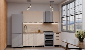 Кухонный гарнитур Ромашка 1600 мм Кашемир (Аленка) в Советском - sovetskij.mebel-e96.ru