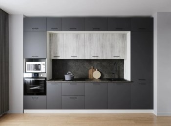 Кухонный гарнитур Санторини 3400 мм МДФ (Санвут) в Советском - sovetskij.mebel-e96.ru