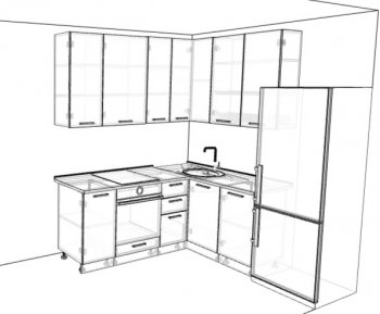 Кухонный гарнитур угловой 2000*1400 мм (Санвут) в Советском - sovetskij.mebel-e96.ru