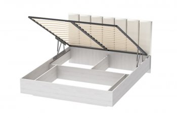 Кровать с подъемным механизмом Шарм (арт.031М1) экокожа Sontex Milk (Диал) в Советском - sovetskij.mebel-e96.ru | фото