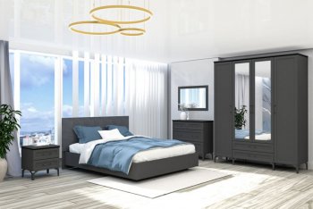 Кровать Шарм (арт.031М1) настил, Антрацит (Диал) в Советском - sovetskij.mebel-e96.ru