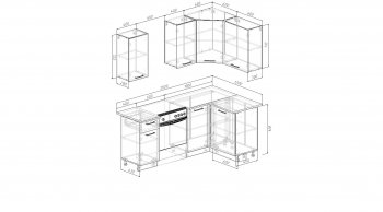 Кухонный гарнитур угловой Элеганция 2000*1200 мм (Sanvut) в Советском - sovetskij.mebel-e96.ru