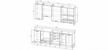 Кухонный гарнитур Элеганция 2400 мм Sanvut в Советском - sovetskij.mebel-e96.ru