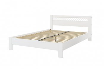 Кровать из массива Шейла белый античный (БМ) в Советском - sovetskij.mebel-e96.ru